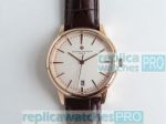 Swiss Replica Vacheron Constantin Patrimony Watch Brown Leather Strap 